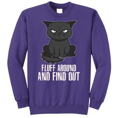 Funny Cat Fluff Around And Find Out Sweatshirt