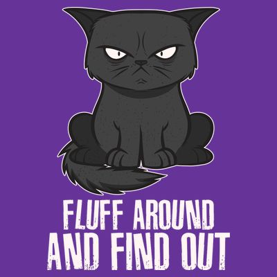 Funny Cat Fluff Around And Find Out T-Shirt