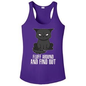 Funny Cat Fluff Around And Find Out Ladies PosiCharge Competitor Racerback Tank