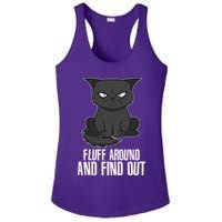 Funny Cat Fluff Around And Find Out Ladies PosiCharge Competitor Racerback Tank