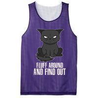 Funny Cat Fluff Around And Find Out Mesh Reversible Basketball Jersey Tank