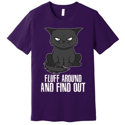Funny Cat Fluff Around And Find Out Premium T-Shirt