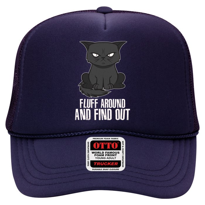 Funny Cat Fluff Around And Find Out Trucker Hat