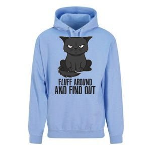 Funny Cat Fluff Around And Find Out Unisex Surf Hoodie