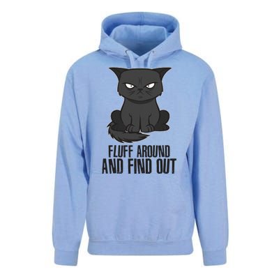 Funny Cat Fluff Around And Find Out Unisex Surf Hoodie