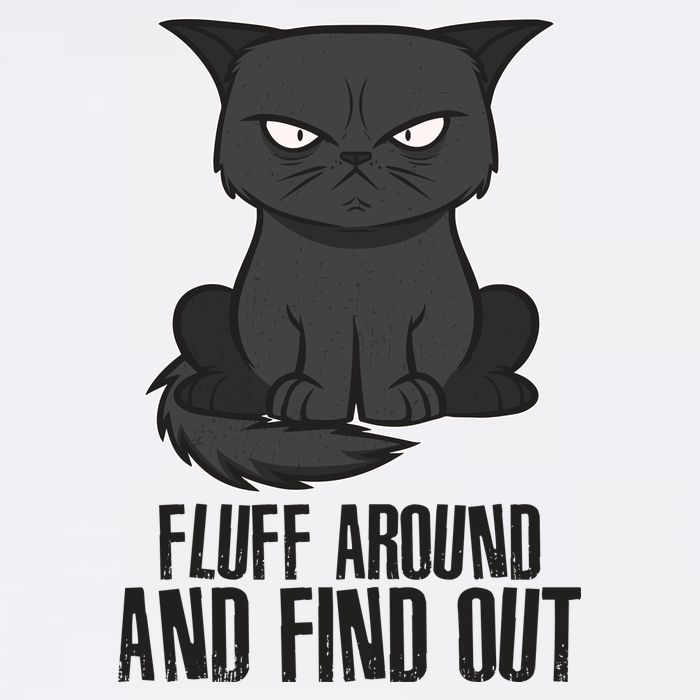 Funny Cat Fluff Around And Find Out Garment-Dyed Sweatshirt