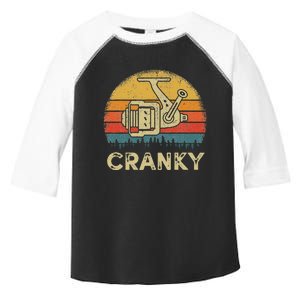 Funny Cranky Fishing Reel Pun Humor Fishermen Toddler Fine Jersey T-Shirt