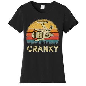 Funny Cranky Fishing Reel Pun Humor Fishermen Women's T-Shirt