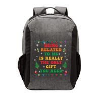 Funny Christmas Family Xmas Pajamas Being Related To Me Vector Backpack