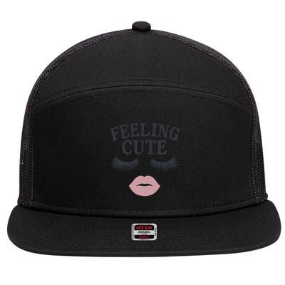Feeling Cute 7 Panel Mesh Trucker Snapback Hat