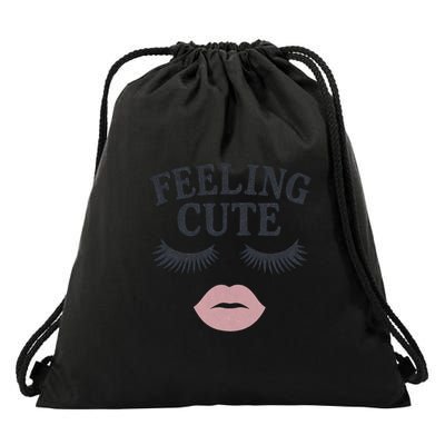 Feeling Cute Drawstring Bag