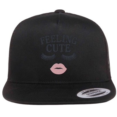 Feeling Cute Flat Bill Trucker Hat