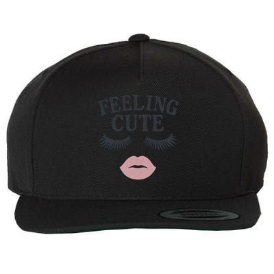 Feeling Cute Wool Snapback Cap