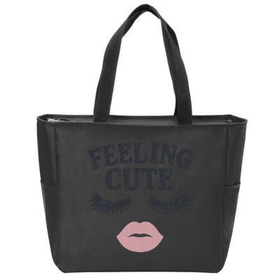 Feeling Cute Zip Tote Bag