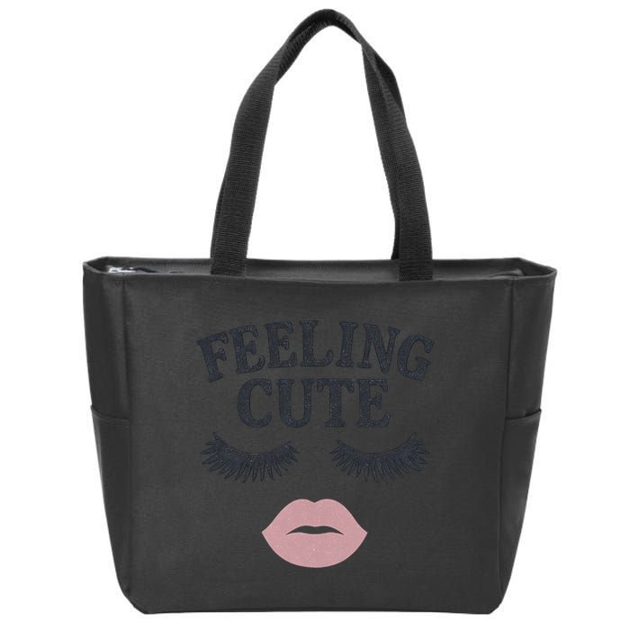 Feeling Cute Zip Tote Bag