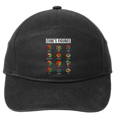 Funny Cube's Figures Rubik Speed Cubing Player 7-Panel Snapback Hat