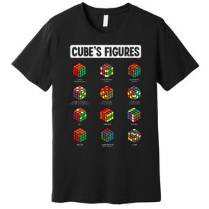 Funny Cube's Figures Rubik Speed Cubing Player Premium T-Shirt