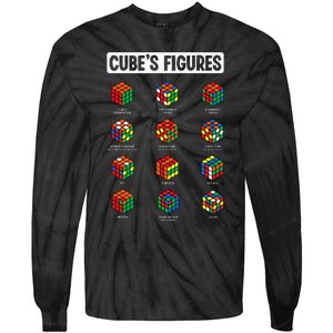 Funny Cube's Figures Rubik Speed Cubing Player Tie-Dye Long Sleeve Shirt