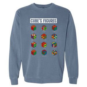 Funny Cube's Figures Rubik Speed Cubing Player Garment-Dyed Sweatshirt