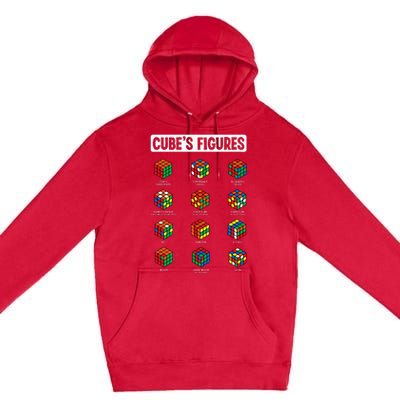 Funny Cube's Figures Rubik Speed Cubing Player Premium Pullover Hoodie