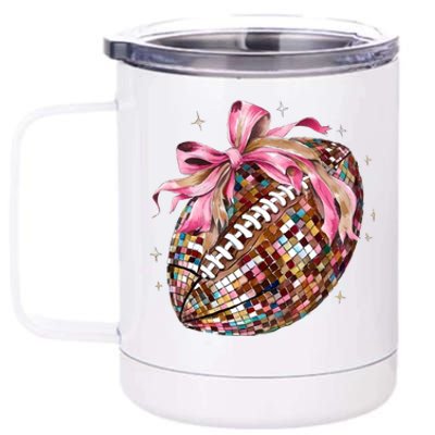 Football Coquette Football Lover Game Day Season 12 oz Stainless Steel Tumbler Cup