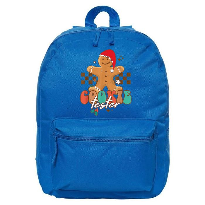 Funny Christmas Family Xmas Retro Cookie Tester Gingerbread 16 in Basic Backpack