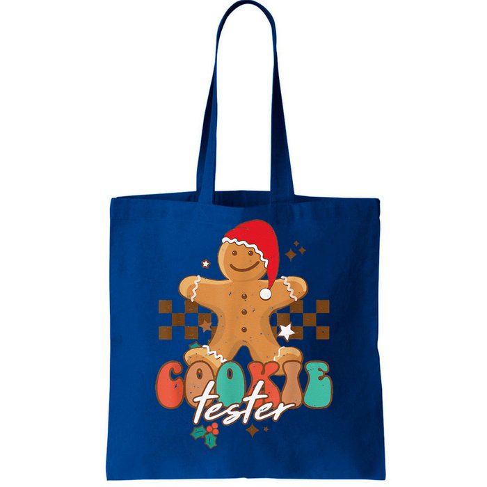 Funny Christmas Family Xmas Retro Cookie Tester Gingerbread Tote Bag