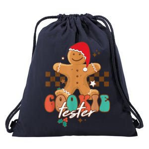 Funny Christmas Family Xmas Retro Cookie Tester Gingerbread Drawstring Bag