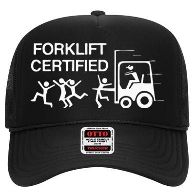 Forklift Certified High Crown Mesh Back Trucker Hat