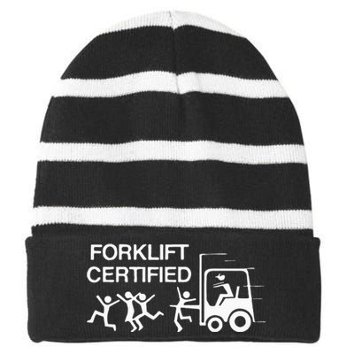 Forklift Certified Striped Beanie with Solid Band