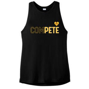 Funny Compete For Pete Ladies PosiCharge Tri-Blend Wicking Tank