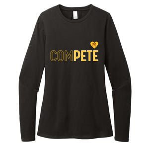 Funny Compete For Pete Womens CVC Long Sleeve Shirt