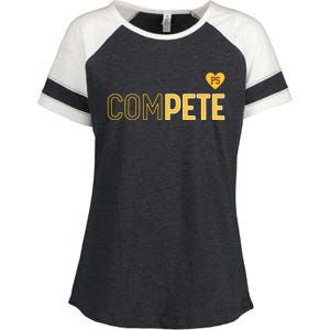 Funny Compete For Pete Enza Ladies Jersey Colorblock Tee