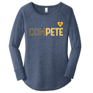 Funny Compete For Pete Women's Perfect Tri Tunic Long Sleeve Shirt