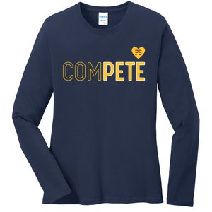 Funny Compete For Pete Ladies Long Sleeve Shirt