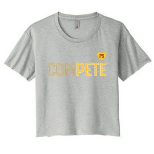 Funny Compete For Pete Women's Crop Top Tee