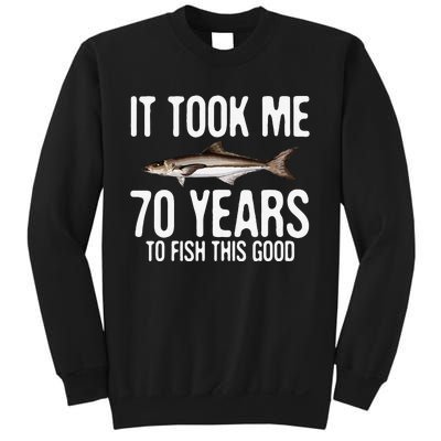 Funny Cobia Fishing 70th Birthday 70 Years To Fish Great Sweatshirt