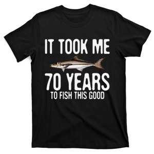 Funny Cobia Fishing 70th Birthday 70 Years To Fish Great T-Shirt