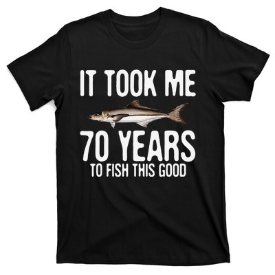 Funny Cobia Fishing 70th Birthday 70 Years To Fish Great T-Shirt