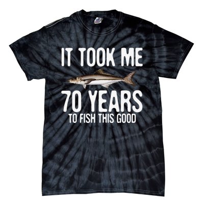 Funny Cobia Fishing 70th Birthday 70 Years To Fish Great Tie-Dye T-Shirt