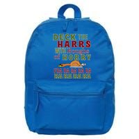 Funny Christmas Funny Deck The Harrs Fra Ra Ra Meaningful Gift 16 in Basic Backpack