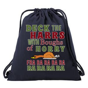 Funny Christmas Funny Deck The Harrs Fra Ra Ra Meaningful Gift Drawstring Bag