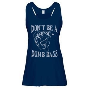 Funny Cool Fish Bass Fishing Dad Man DonT Be A Dumb Bass Ladies Essential Flowy Tank