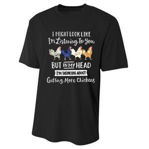 Funny Chicken Farmer Women Men Getting A Lot Chickens Performance Sprint T-Shirt