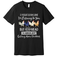 Funny Chicken Farmer Women Men Getting A Lot Chickens Premium T-Shirt