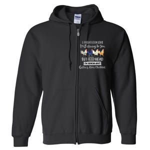 Funny Chicken Farmer Women Men Getting A Lot Chickens Full Zip Hoodie