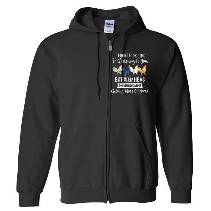 Funny Chicken Farmer Women Men Getting A Lot Chickens Full Zip Hoodie