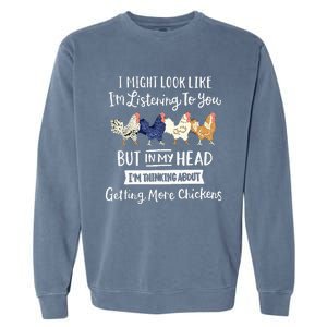 Funny Chicken Farmer Women Men Getting A Lot Chickens Garment-Dyed Sweatshirt