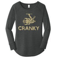 Funny Cranky Fishing Reel Pun Humor Fishermen Women's Perfect Tri Tunic Long Sleeve Shirt