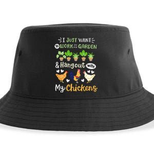 Funny Chicken For Men Women Gardening Chicken Lovers Garden Sustainable Bucket Hat